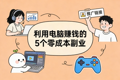 利用电脑怎么赚钱?这5个零成本副业,让你下班后多赚3000+!