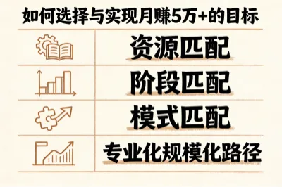 如何选择与实现月赚5万+的目标