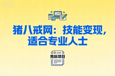 猪八戒网：技能变现，适合专业人士