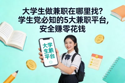 大学生做兼职在哪里找?学生党必知的5大兼职平台,安全赚零花钱