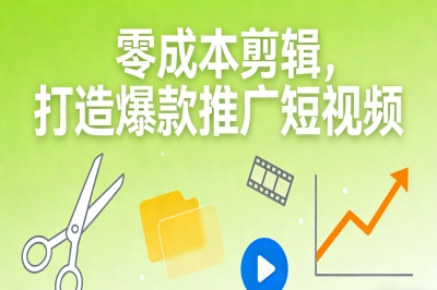 零成本剪辑，打造爆款推广短视频