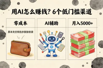 用ai怎么赚钱？6个低门槛渠道
