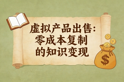 虚拟产品出售：零成本复制的知识变现