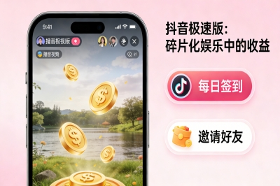 抖音极速版：碎片化娱乐中的收益