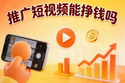 推广短视频能挣钱吗