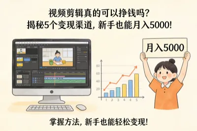 视频剪辑真的可以挣钱吗?揭秘5个变现渠道,新手也能月入5000!