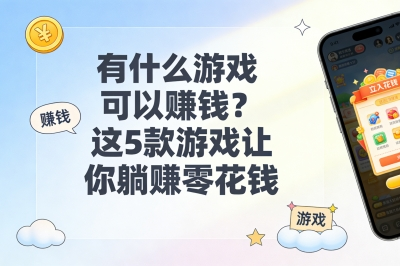 有什么游戏可以赚钱?这5款游戏让你躺赚零花钱,每天30分钟日入50+