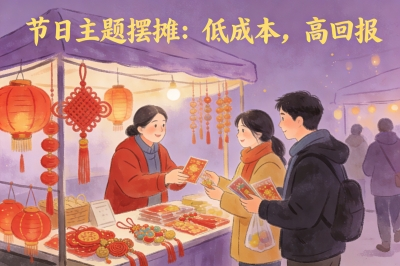 节日主题摆摊:低成本,高回报