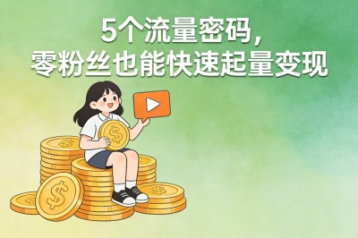 5个流量密码，零粉丝也能快速起量变现