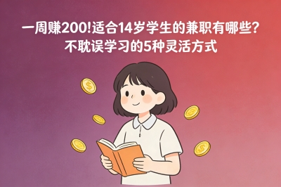一周赚200!适合14岁学生的兼职有哪些?不耽误学习的5种灵活方式