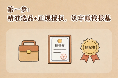 第一步:精准选品+正规授权,筑牢赚钱根基