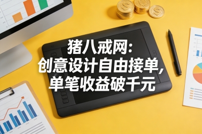 猪八戒网:创意设计自由接单,单笔收益破千元