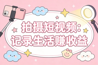 拍摄短视频：记录生活赚收益