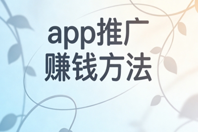 app推广赚钱方法