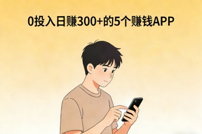 有什么可以赚钱的软件?0投入日赚300+的5个APP,手机就能做