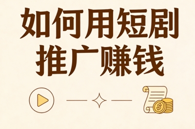 如何用短剧推广赚钱?零粉丝也能做,副业月入2000+超简单