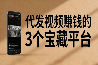代发视频赚钱的平台有哪些?偷偷用这3个宝藏平台,轻松日入200+