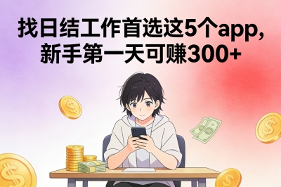 找日结工作哪个app好?建议首选这5个,新手第一天就能赚到300+