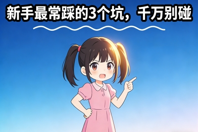 新手最常踩的3个坑，千万别碰