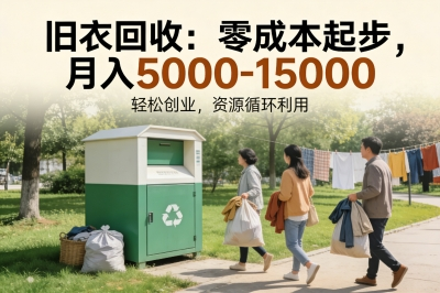 旧衣回收：零成本起步，月入5000-15000
