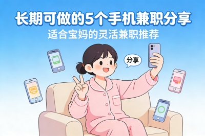 100元/天轻松赚!长期可做的手机兼职有哪些?适合宝妈的5个选择