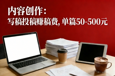内容创作：写稿投稿赚稿费，单篇50-500元