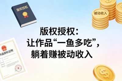 版权授权：让作品“一鱼多吃”，躺着赚被动收入