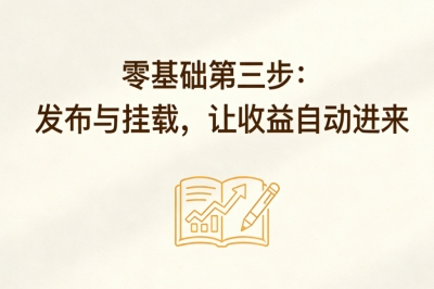 零基础第三步：发布与挂载，让收益自动进来