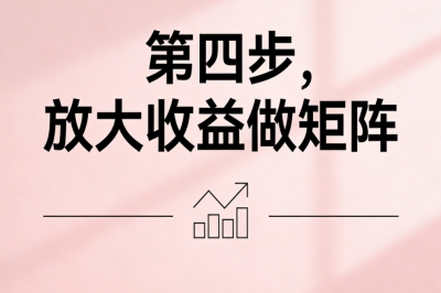 第四步,放大收益做矩阵