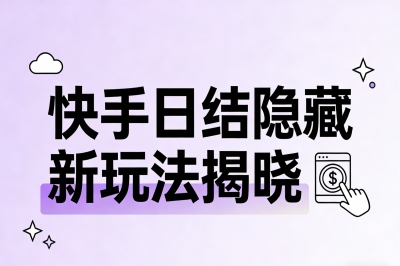 快手日结隐藏新玩法揭晓!轻松操作日赚百元,零基础也能快速上手
