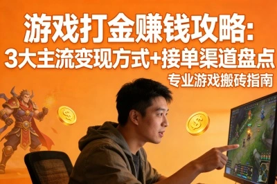 游戏打金赚钱攻略:3大主流变现方式+接单渠道盘点