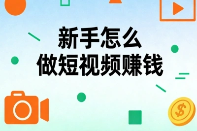 新手怎么做短视频赚钱