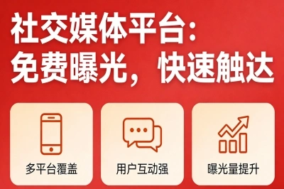 社交媒体平台——免费曝光，快速触达