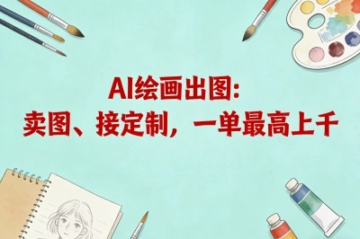 AI绘画出图：卖图、接定制，一单最高上千