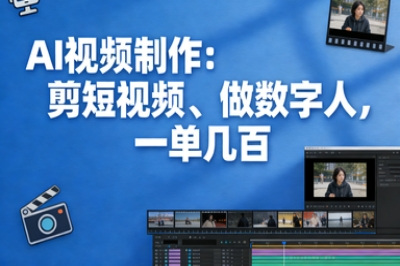 AI视频制作：剪短视频、做数字人，一单几百