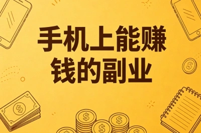 手机上能赚钱的副业!无经验要求,日赚300+碎片时间变现好项目