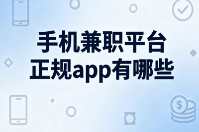 手机兼职平台正规app有哪些?正规无套路多任务,轻松日赚260+