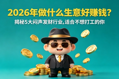 2026年做什么生意好赚钱?揭秘5大闷声发财行业,适合不想打工的你