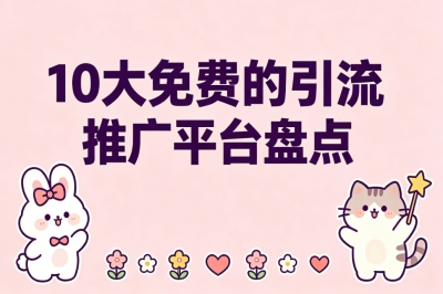 盘点10大免费的引流推广平台!0成本获客,日引100+精准粉实操拆解