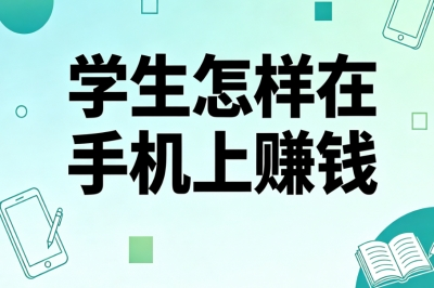 学生怎样在手机上赚钱?课余兼职攻略公开,不用出门也能赚