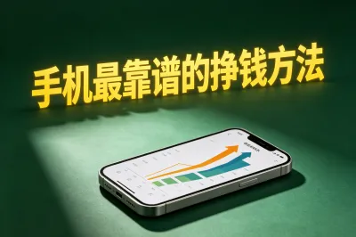 2026年手机最靠谱的挣钱方法,我只推荐这5个,在家也能月入3000+