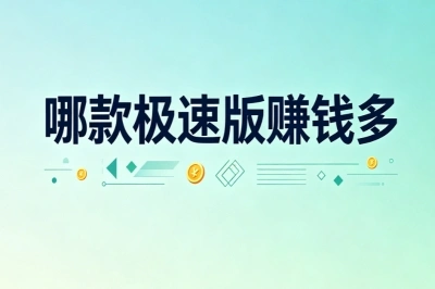 上班族碎片时间创收!哪款极速版赚钱多?新人快速上手
