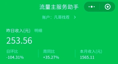 昨日收入
