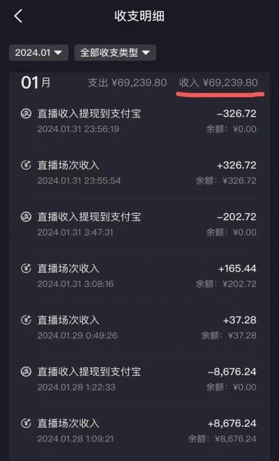 收支明细