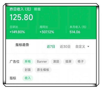 昨日收入明细