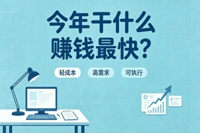 今年干什么赚钱最快?不妨试试这5个低门槛路子,新手也能月入5000+