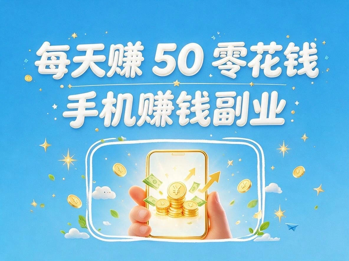 每天赚50零花钱的方法，这5个手机上赚钱的副业，都能做到（内附详细教程）