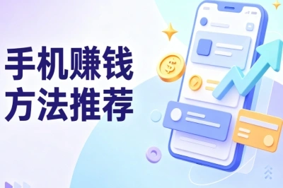 手机赚钱方法推荐!零投入线上副业盘点,新手也能快速上手