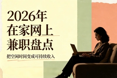2026年在家网上兼职盘点,下班后做这5个,每月轻松多赚3000+