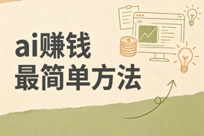 零基础小白看过来!ai赚钱最简单方法,新手不用技术也能上手